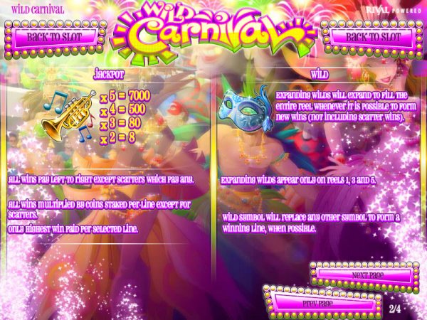 Wild Carnival Slots Expanding Wilds