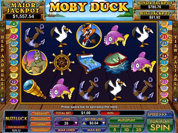 Moby Duck Slots Game Reels