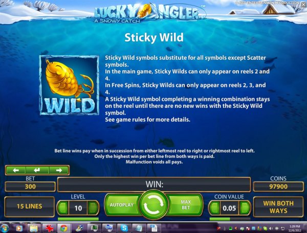 Lucky Angler Slots Sticky Wilds