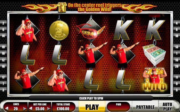 Hulkamania Slots Game Reels