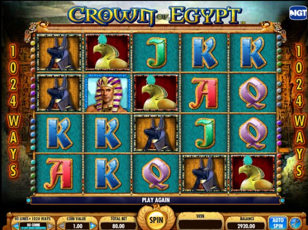 Crown of Egypt Slots Game Reels