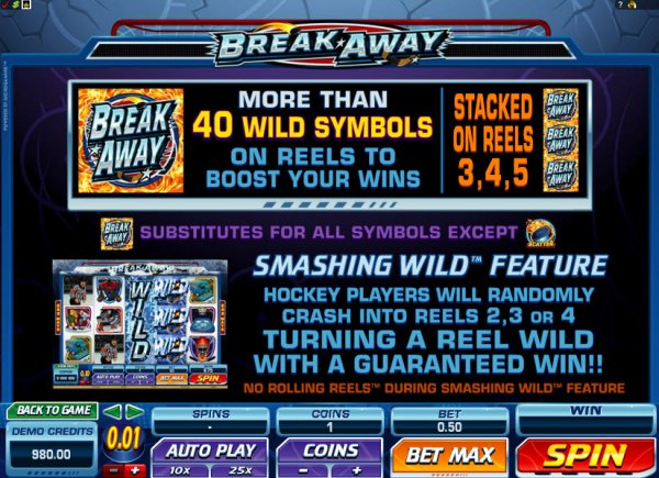 Break Away Slots Features I