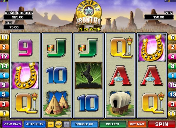 Western Frontier Slots Game Reels