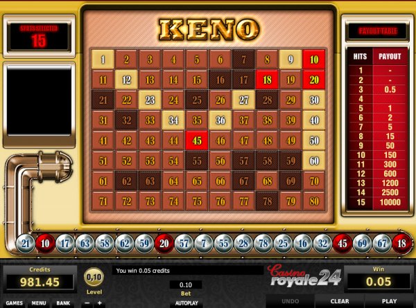 Keno Game Play