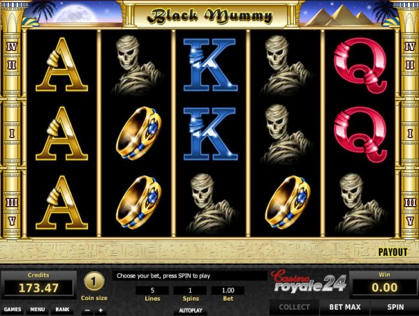 Black Mummy Slots Game Reels