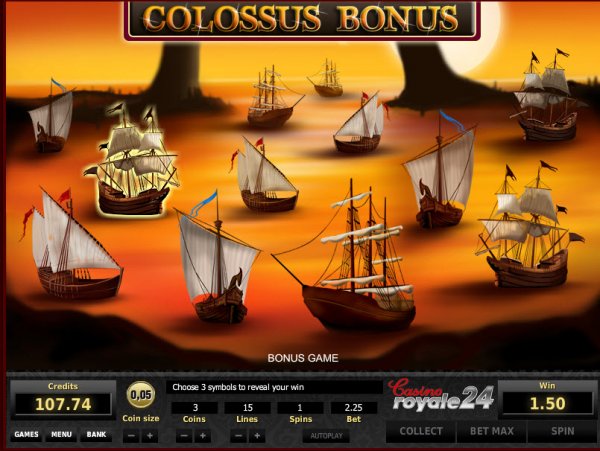 Wonders of the Ancient World Slots Colossus Bonus