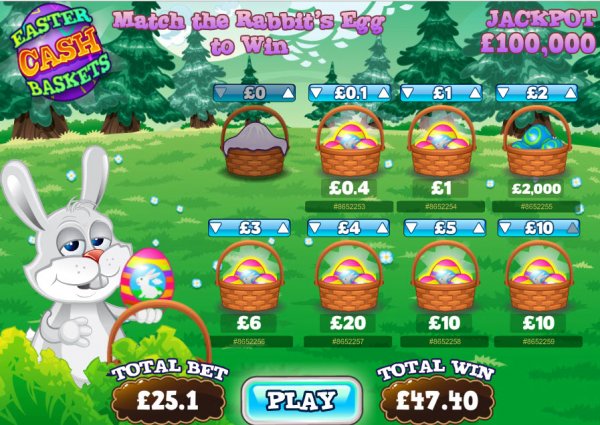 Easter Cash Baskets Instant Win Game