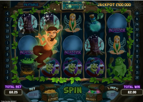 The Magical Forest Slot Game Reels