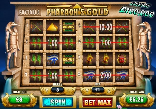 Pharaoh's Gold Slot Game Reels