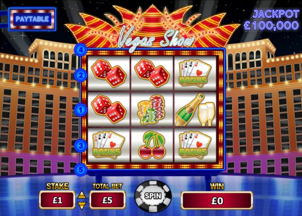 Vegas Show Slot Game Panel