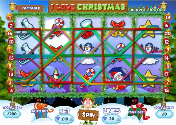 I Love Christmas Slot Game Reels