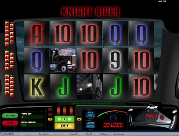 Knight Rider  Slots Game Reels