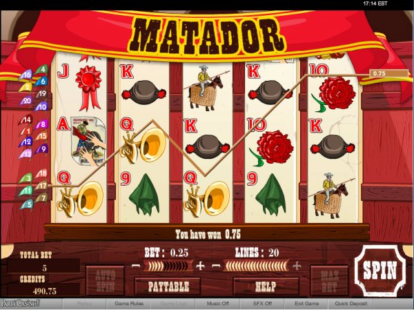 Matador Slots Game Reels