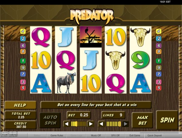Predator Slots Game Reels