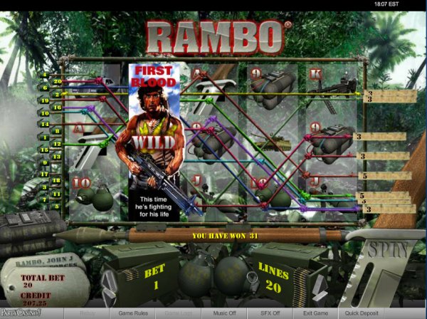 Rambo Slots Game Reels