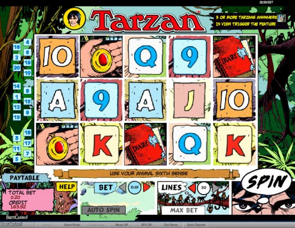 Tarzan Slots Game Reels