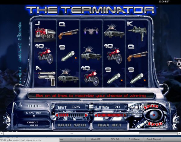 The Terminator  Slots Game Reels
