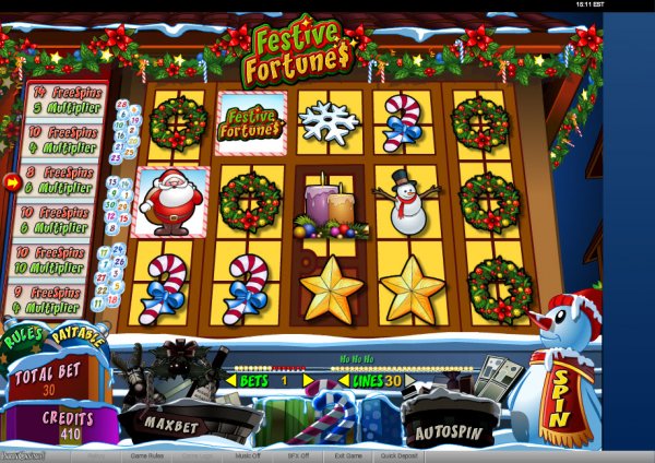 Festive Fortunes Slots Game Reels
