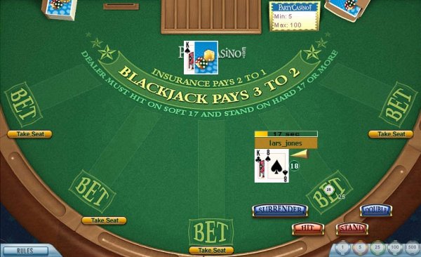 Multi Player Multi Hand Blackjack Game