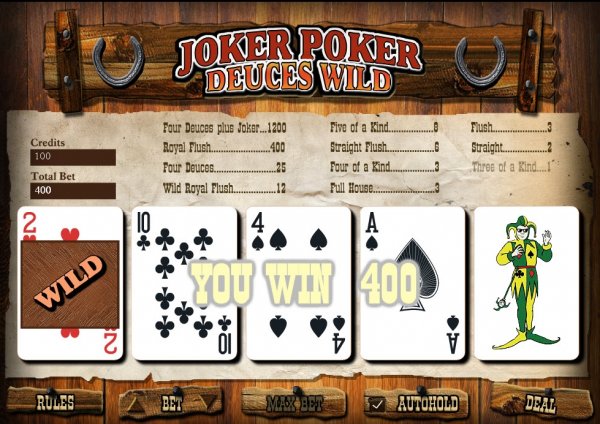 tips for playing deuces wild video poker