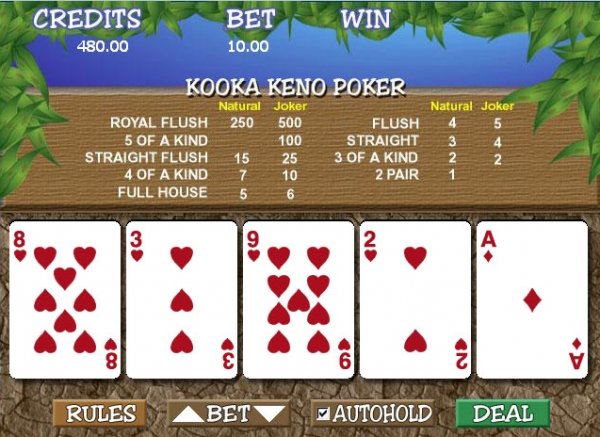 Kooka Keno Poker