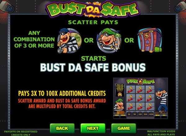 Bust Da Safe Slots Bonus