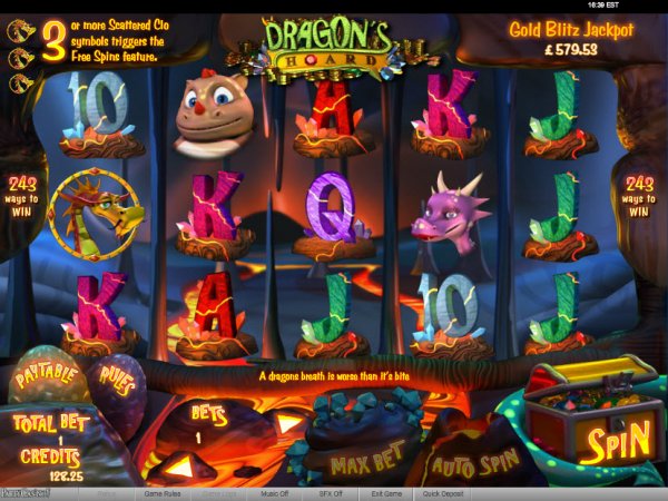 Dragon's Hoard Slots Game Reels