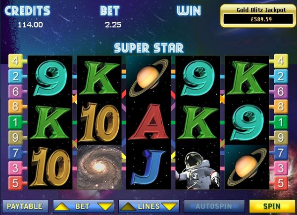 Super Star Slots Game Reels