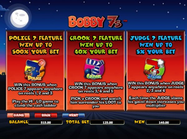 Bobby 7s  Slots - Three Bonus Games