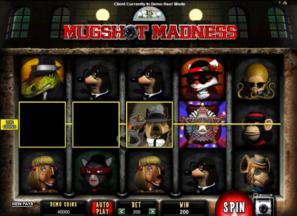 Mugshot Madness Slots Game Reels