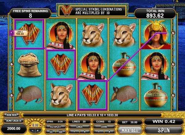 Gold of Machu Picchu  Slots Game Reels