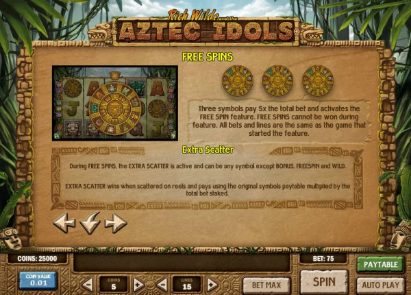  Aztec Idols Slots Free Spins