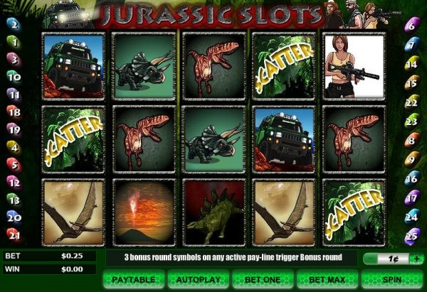 Jurassic Slots Game Reels
