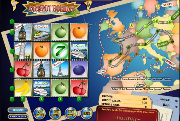 Jackpot Holiday Slots Game Screen