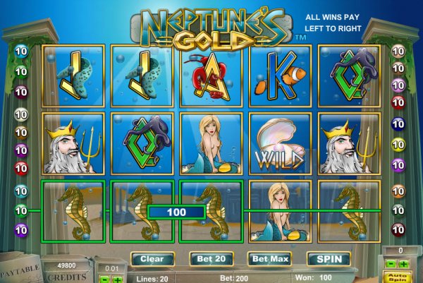 Neptune's Gold  Slots Game Reels