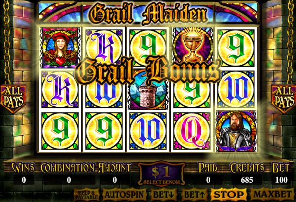 Grail Maiden Slots Game Reels