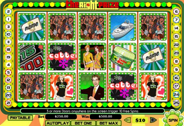 The Right Prize Slots Game Reels