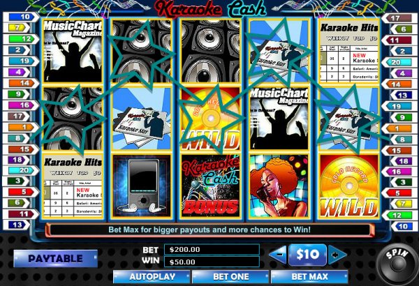 Karaoke Cash Slots Game Reels