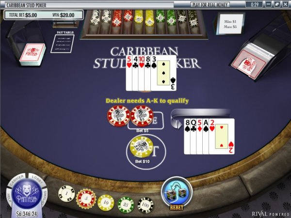 Caribbean Stud from Rival Powered Casinos