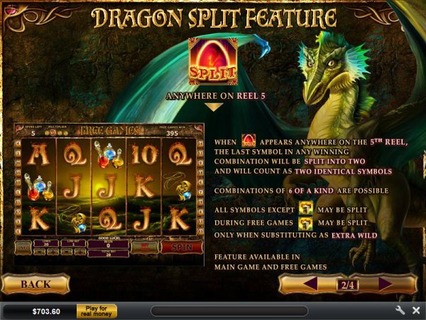 Dragon Kingdom Slots Dragon Split Feature