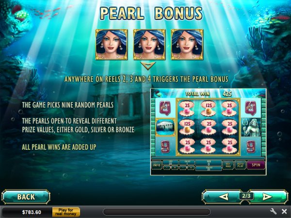 Atlantis Queen Slots Pearl Bonus