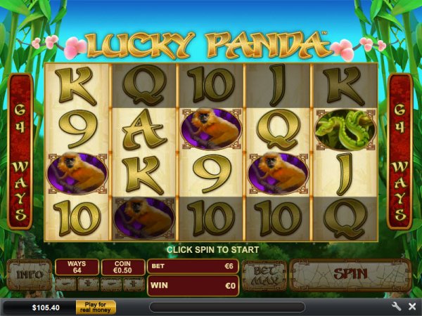 Lucky Panda Slots 64 Ways Game Reels