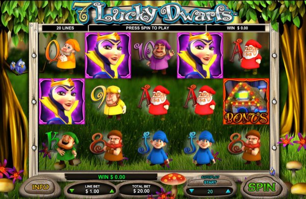 7 Lucky Drawfs  Slots Game Reels