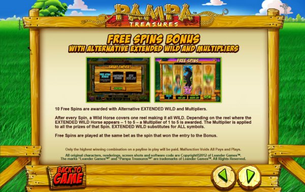 Pampa Treasures Slots Free Spins