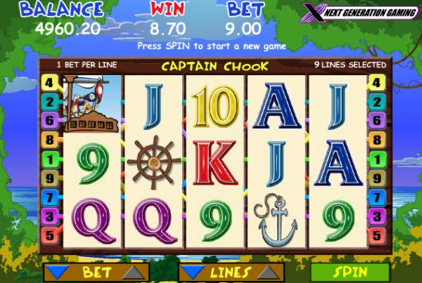 Captain Chook Slots Game Reels
