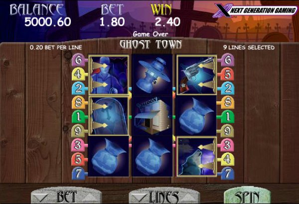 Ghost Town Slots Game Reels