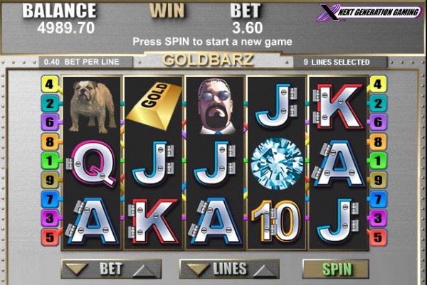 Goldbarz Slots Game Reels
