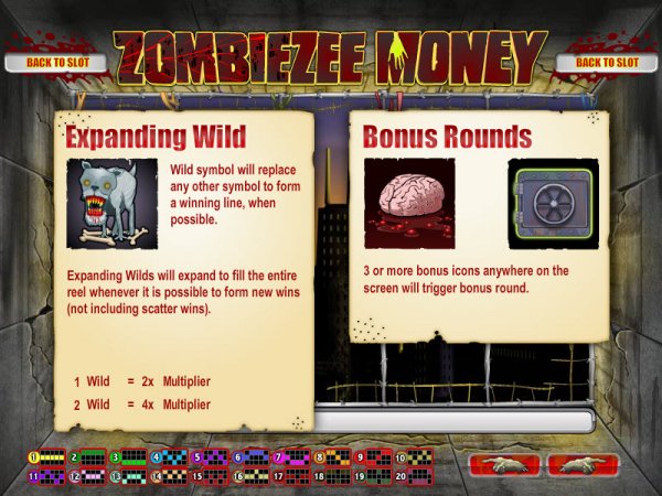 Zombiezee Money Slots Bonus Rules
