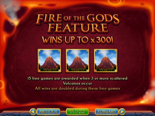 Vulcan Slots Fire of the Gods Feature I