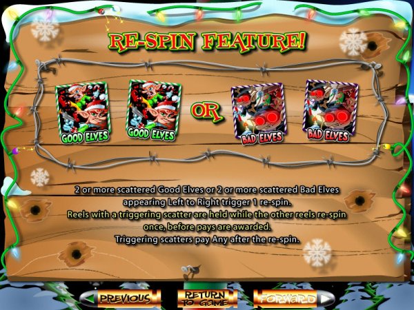 The Elf Wars Slot Re-Spin Feature